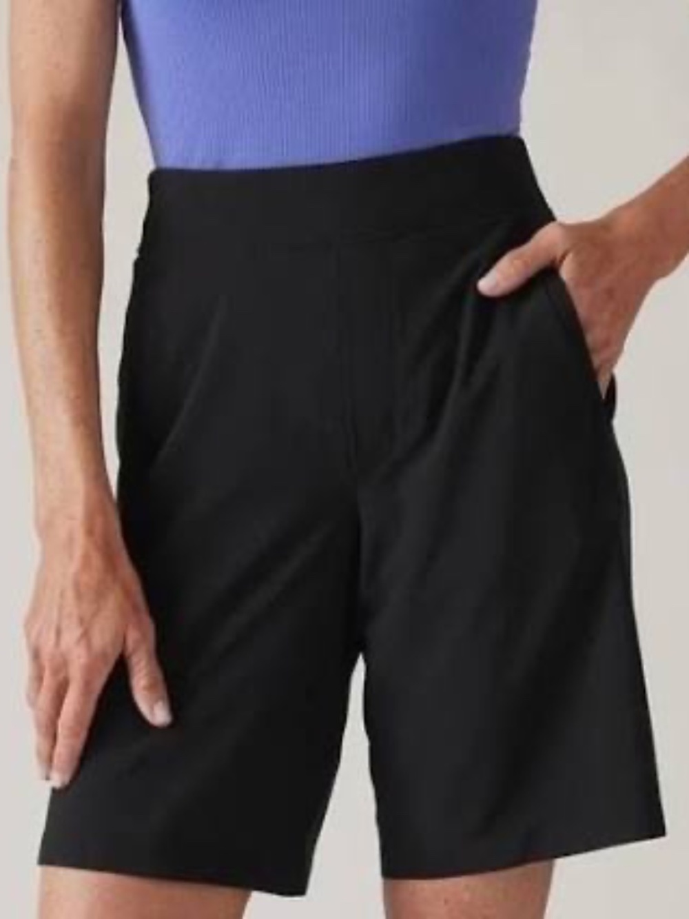 Athleta BROOKLYN BERMUDA Shorts - Black- Size 10 - Walking/golf/travel/hiking